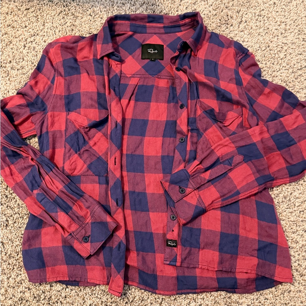 Rails Red and Navy Buffalo Plaid Shirt